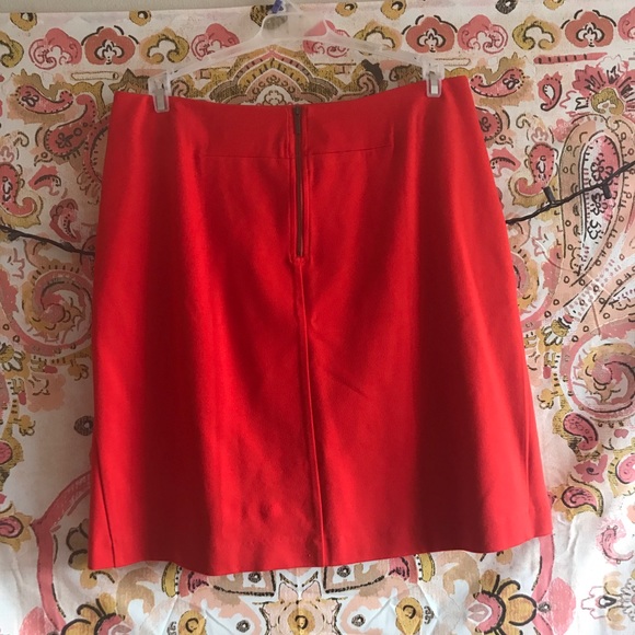 CAbi Red A Line Skirt Faux Pockets - Picture 4 of 6
